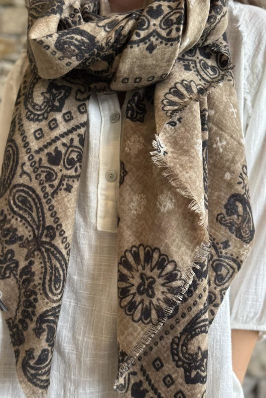 Lucky Bandana Scarf Sand 
